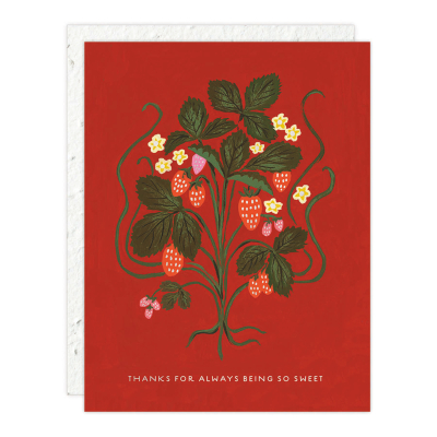 Sweet Strawberry Thank You Card|Seedlings