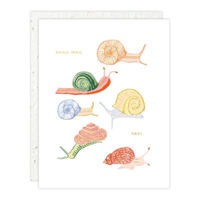 Snails Just To Say Hi Card|Seedlings
