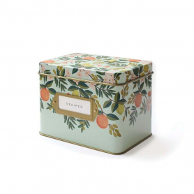 Citrus Floral Tin Recipe Box|Rifle Paper