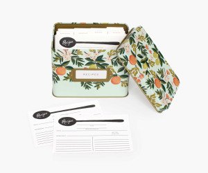 Citrus Floral Tin Recipe Box|Rifle Paper