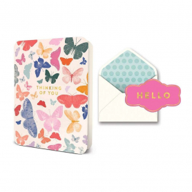 Thinking of You Butterflies Deluxe Greeting Card|Studio Oh