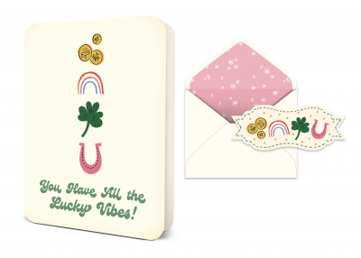 All the Lucky Vibes Deluxe Greeting Card|Studio Oh