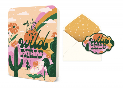 Baby, It's a Wild World Deluxe Greeting Card|Studio Oh