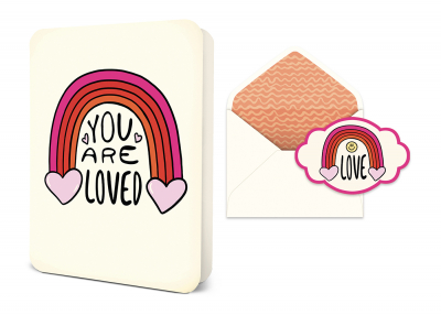 You Are Loved Rainbow Deluxe Greeting Card|Studio Oh