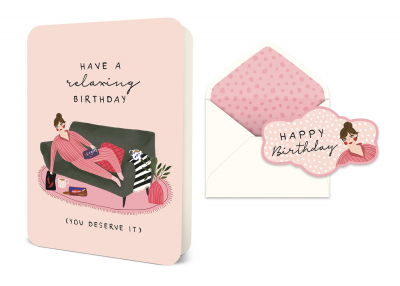 Have a Relaxing Birthday Deluxe Greeting Card|Studio Oh