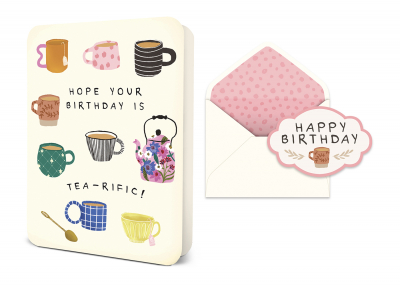 Tea-rific Birthday Deluxe Greeting Card|Studio Oh