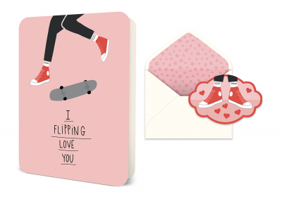 I Flipping Love You Deluxe Greeting Card|Studio Oh