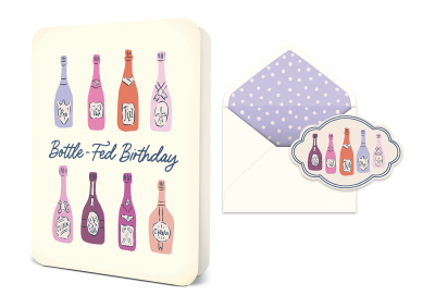 Bottle-Fed Birthday Deluxe Greeting Card|Studio Oh!