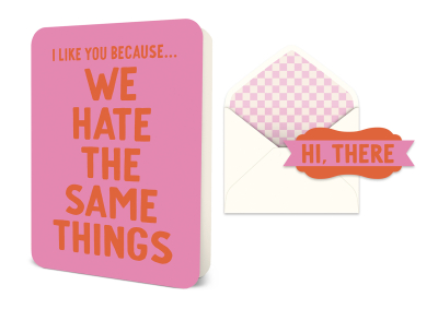I Like You Deluxe Greeting Card|Studio Oh!