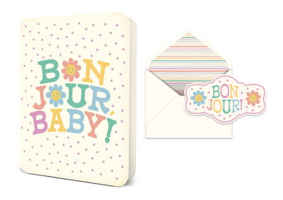 Bonjour, Baby! Deluxe Greeting Card|Studio Oh!