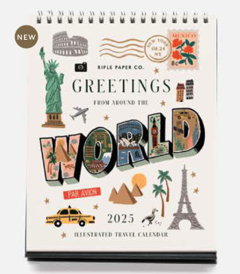 2025 Greetings from Around the World Desk Calendar|Rifle Pap