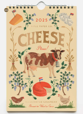 2025 Cheese 12-Month Kitchen Calendar|Rifle Paper