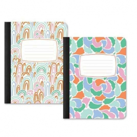 Rainbow Abstract Composition Book Duo|Studio Oh