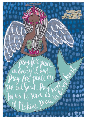 Pray For Peace|Curly Girl Design