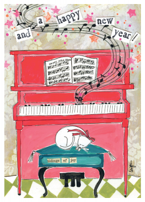 Piano New Year|Curly Girl Design
