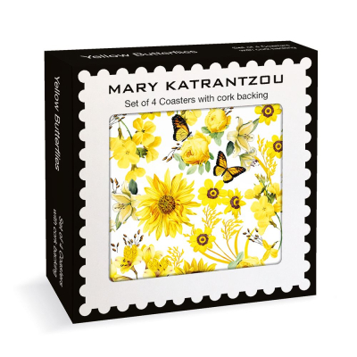 COASTER Yellow Butterflies