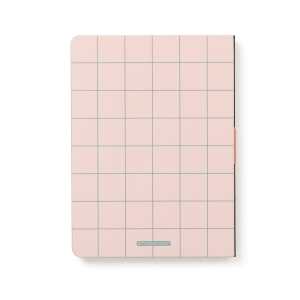 Peach & Green Grid Casey Notebook with Phone Loop|Studio Oh