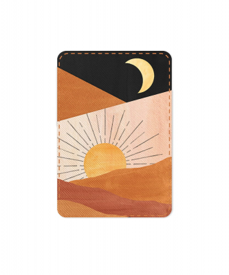 Sunrise Moon Stick-On Cell Phone Wallet|Studio Oh