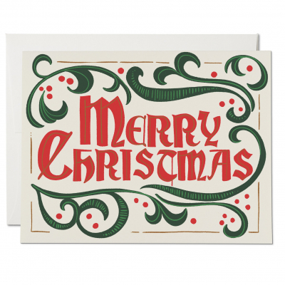 BOX Old-Fashioned Christmas Holiday|Red Cap Cards