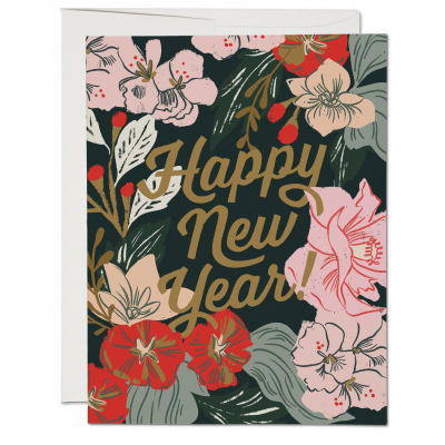 New Years Bouquet Holiday|Red Cap Cards