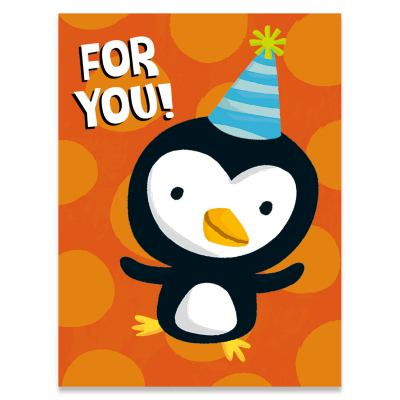Penguin With Party Hat Enclosure |Peaceable Kingdom