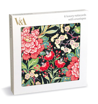 NOTECARD Square Lux Peony And Prunus