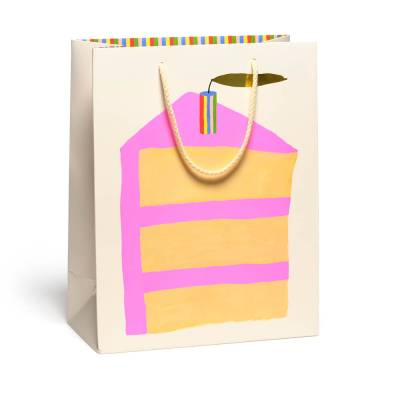 Piece of Cake FOIL Birthday large bag|Red Cap Cards