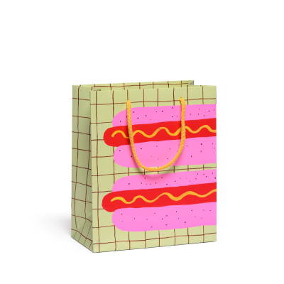 Neon Hot Dog Spot Medium Bag|Red Cap Cards