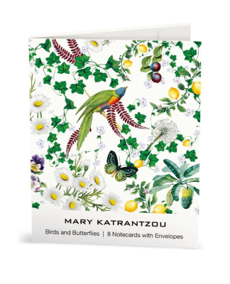 NOTECARD Birds And Butterflies