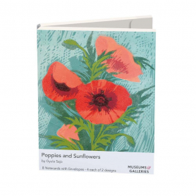 NOTECARD Poppies And Sunflowers|Museums & Galleries