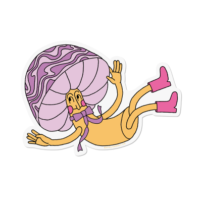 Dancing Fungi sticker|Red Cap Cards