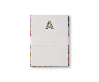 Garden Party Monogram Note Cards - A|Rifle Paper