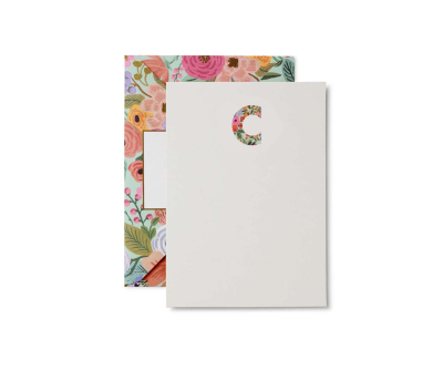 Garden Party Monogram Note Cards - C|Rifle Paper