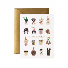 Boxed Set of Party Pups Birthday Card|Rifle Paper