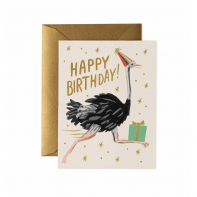 Ostrich Birthday Card|Rifle Paper
