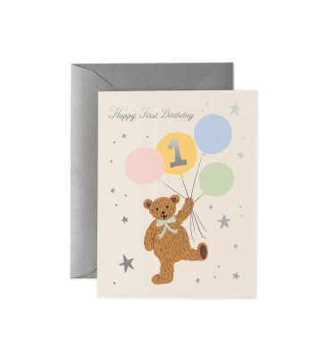 First Birthday Bear Birthday Card|Rifle Paper