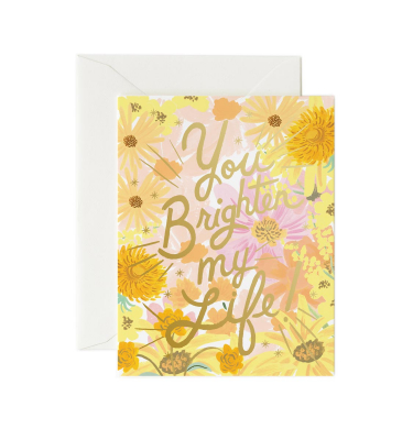 You Brighten My Life Card|Rifle Paper