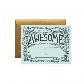 Certificate of Awesome Card|Rifle Paper