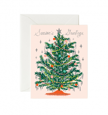 Boxed Set of Tinsel Tree Card|Rifle Paper