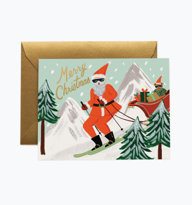 Boxed Set of Skiing Santa Cards|Rifle Paper