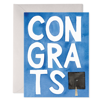 Blue Congrats Grad