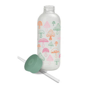 Wild Realm Glass Water Bottle With Straw|Studio Oh!