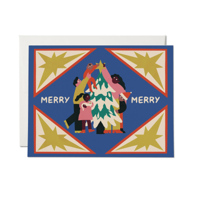 Holiday Merry Card|Red Cap Cards