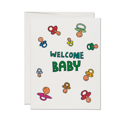 Pacifier Baby Card|Red Cap Cards