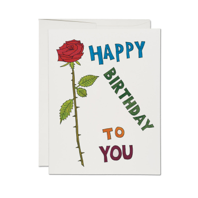 Birthday Rose Card|Red Cap Cards
