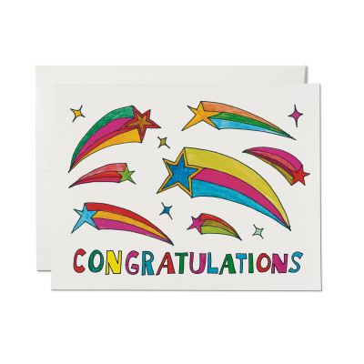 Shooting Star Congrats Card|Red Cap Cards