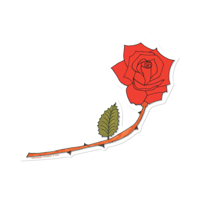 Roses Are Red sticker|Red Cap Cards