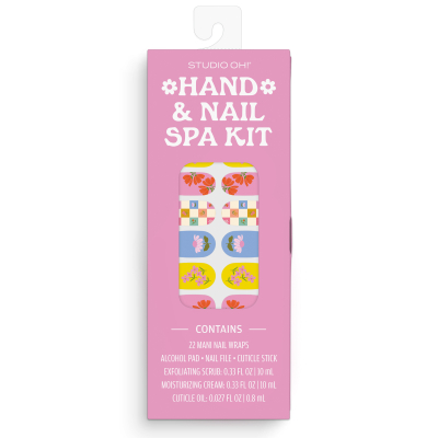 Checkerboard Blooms Hand & Nail Spa Kit|Studio Oh!