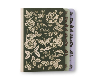 Assorted Set of 3 English Rose Notebooks|Rifle Paper