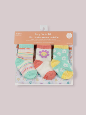Baby Socks Trios Bonjour Bébé|JuJuBe